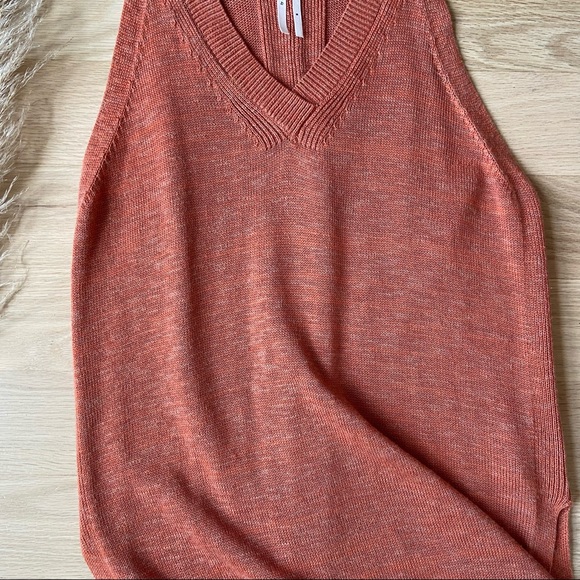 Anthropologie Sleeveless Knit Top in Rust - Picture 8 of 9